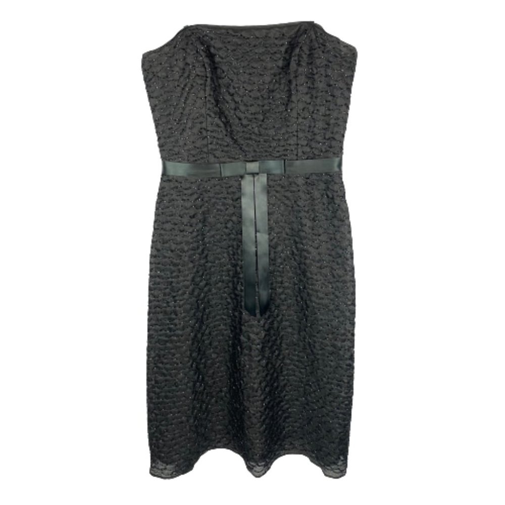 LAUNDRY by Shelli Segal Strapless Beaded Black Dress